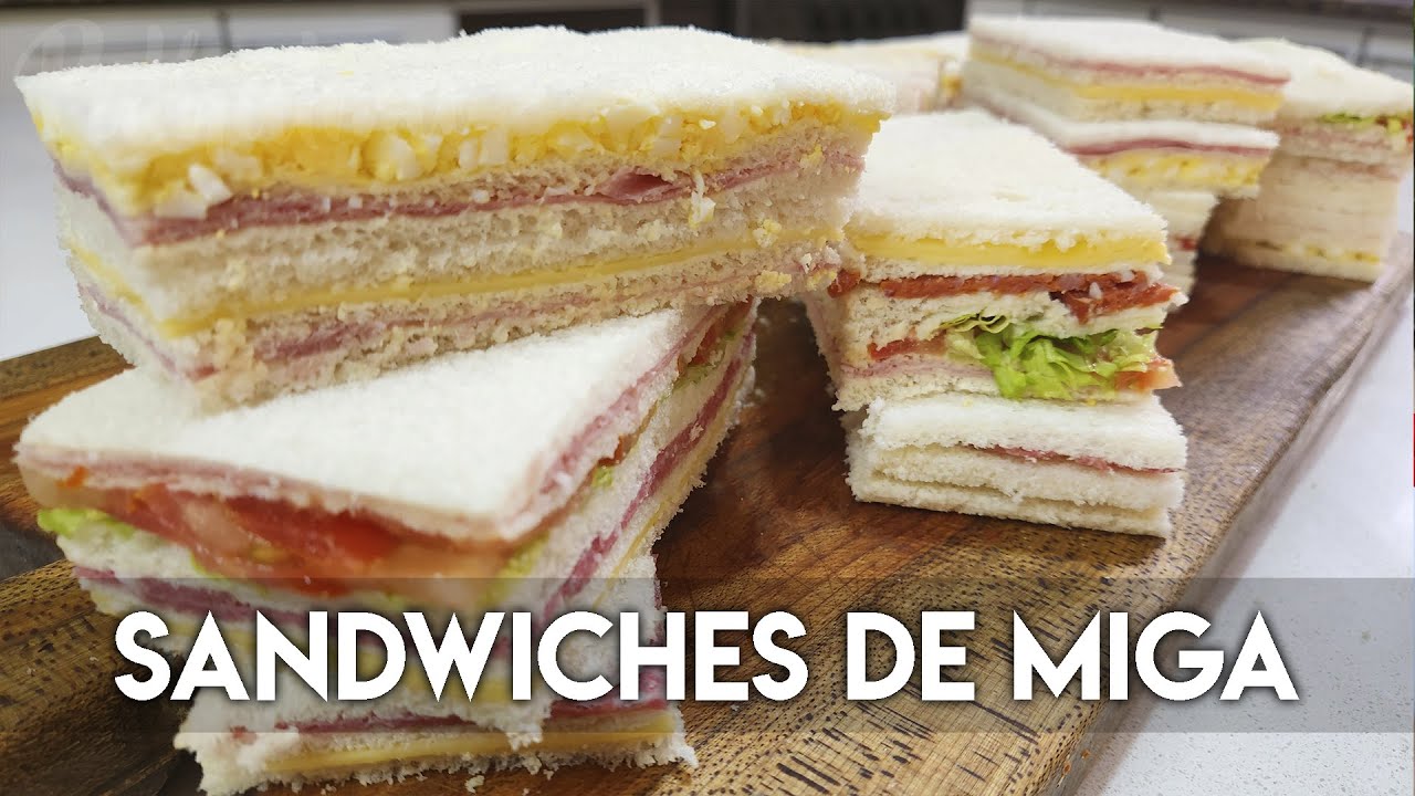 SANDWICHES DE MIGA-  Como Hacer Sándwiches de Miga Caseros - Sus  Secretos