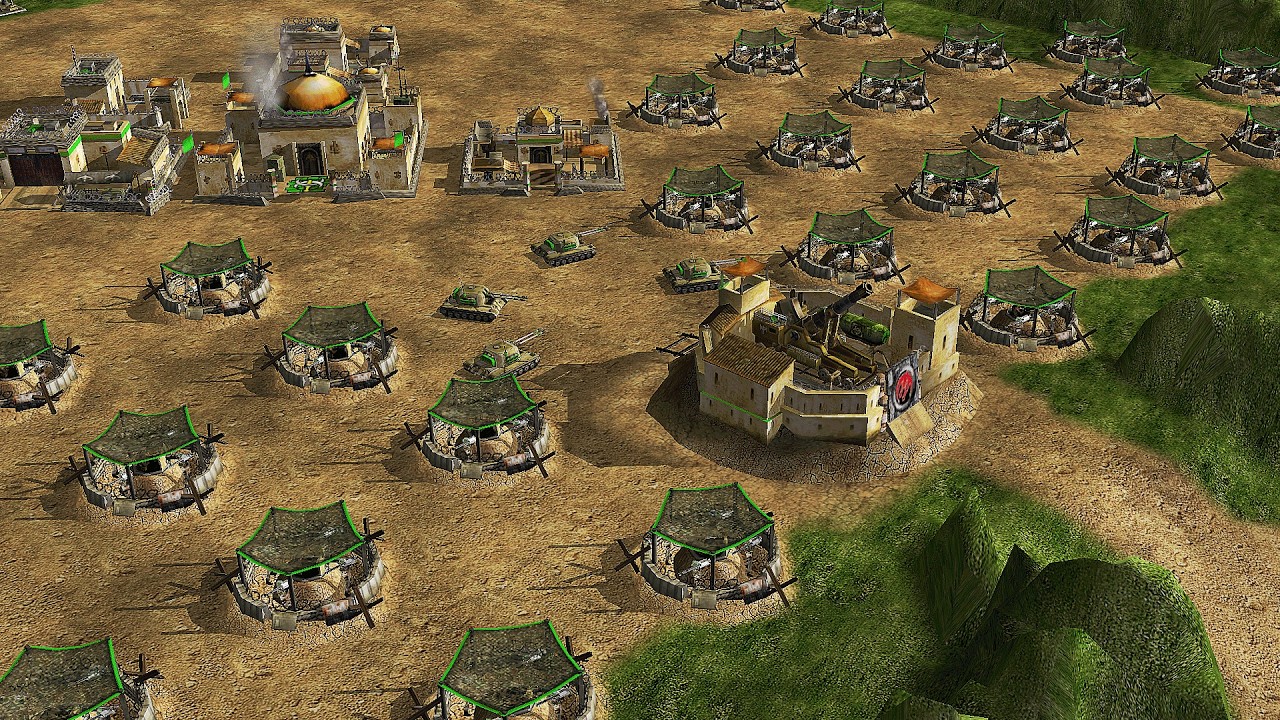 Крепость ГЛА + 8 пушек против 3 ВВС - операция «Огненная буря» в Command & Conquer Generals