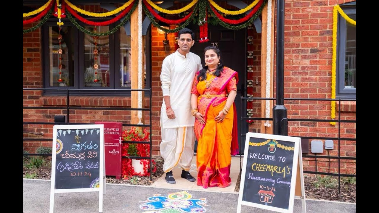 Swathi & Rajender || South Indian House Warming || UK 🇬🇧☎️ +447440730484📩  admin@weddingstoryuk.com