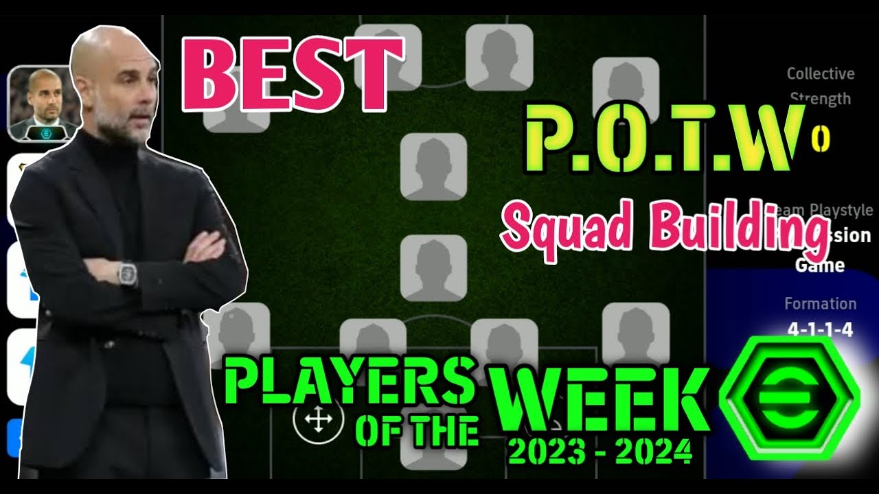 E Football 2024 Best Potw Squad Building | My Best Potw Squad 😍