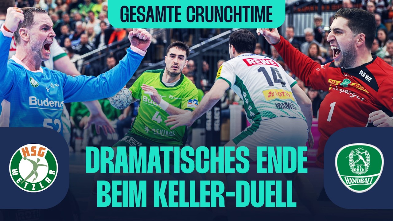 LETZTER Wurf entscheidet packendes Duell?! | Gesamte Crunchtime @HSGWetzlarTV 🆚 @dhfkhandball