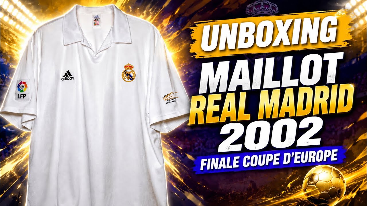 Real Madrid retro kit classic football shirt 2001/2002 (5 Zidane) Unboxing & Review