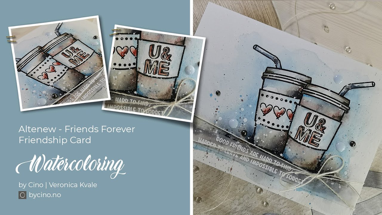 Loose Watercoloring - Altenew Friends Forever - Coffee Cups