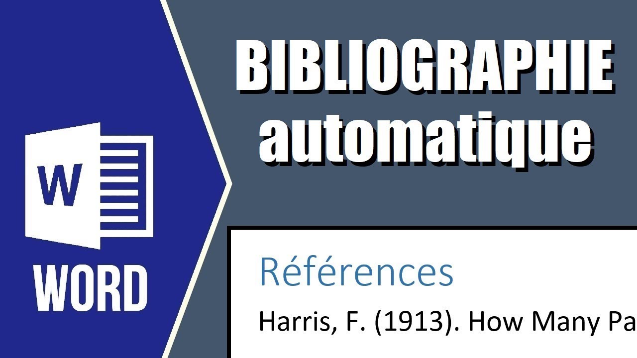 Insérer des références bibliographiques sur Word suivant la norme 