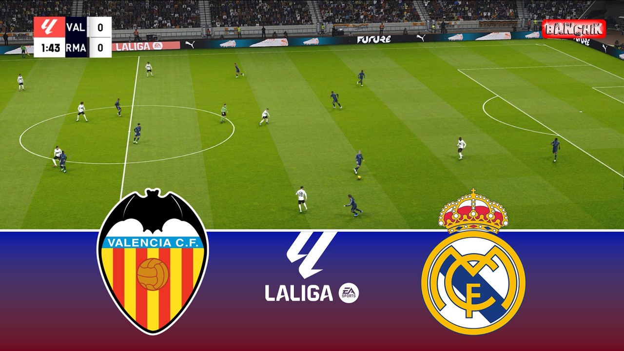 VALENCIA vs REAL MADRID - Spanish League 2026 (La Liga 25/26) | Full Match | Pes 21 Gameplay