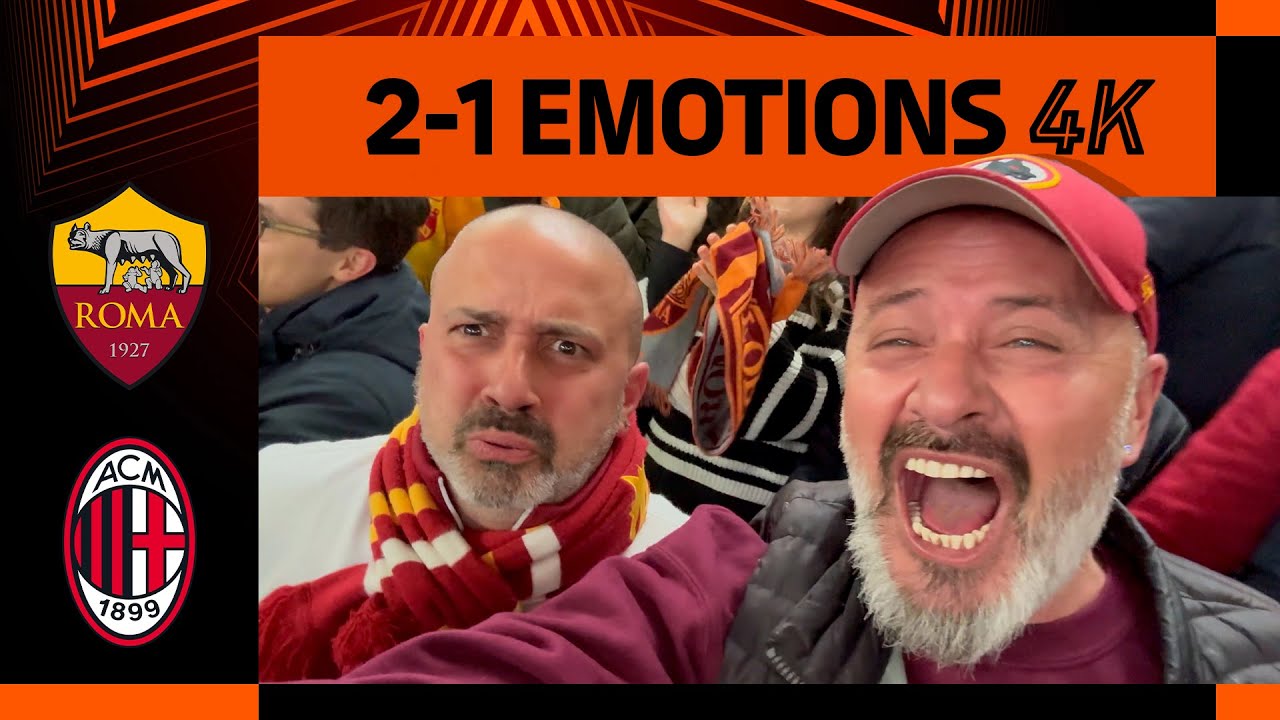 ROMA-MILAN 2-1 | Emotions dall'Olimpico | 4k #romamilan #europaleague #vlog