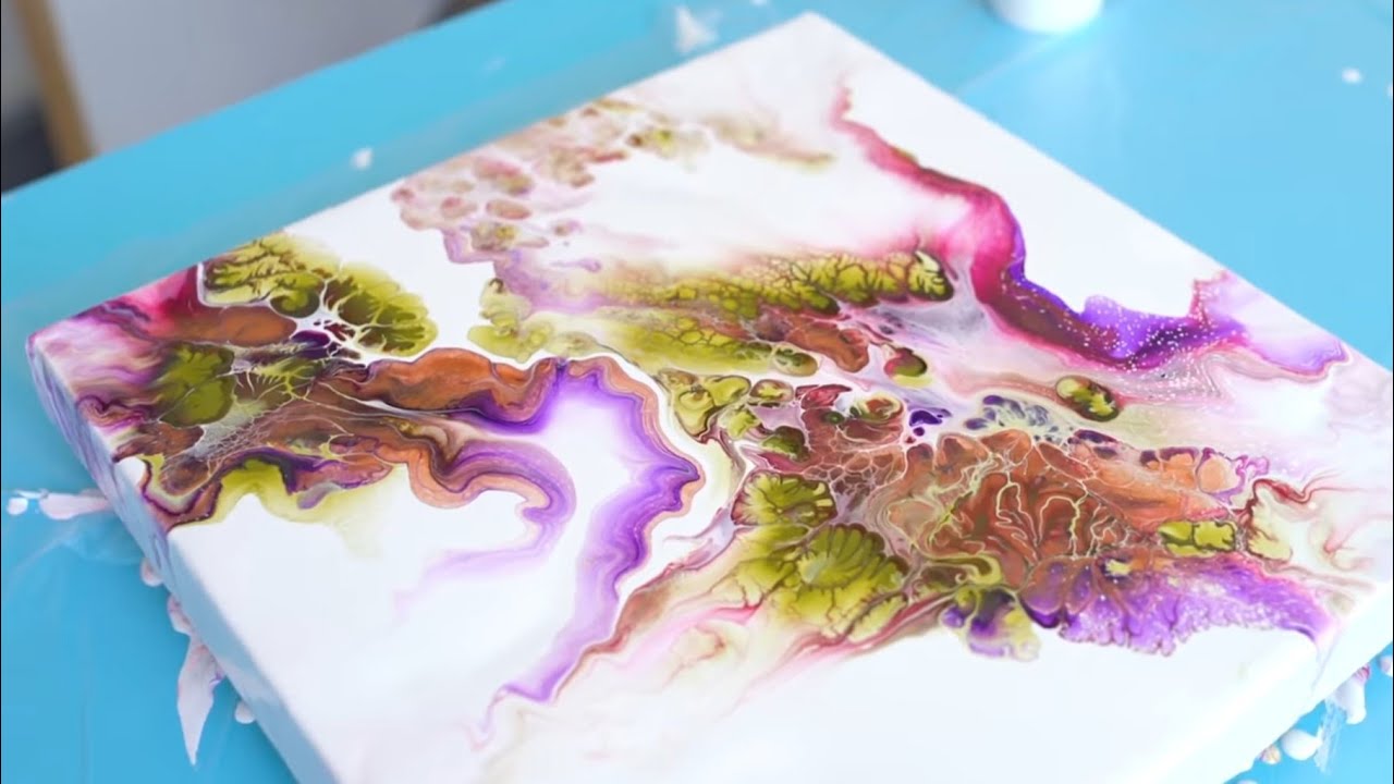 The Dutch Pour KISS technique 😘 | Fluid Acrylic Painting Tutorial