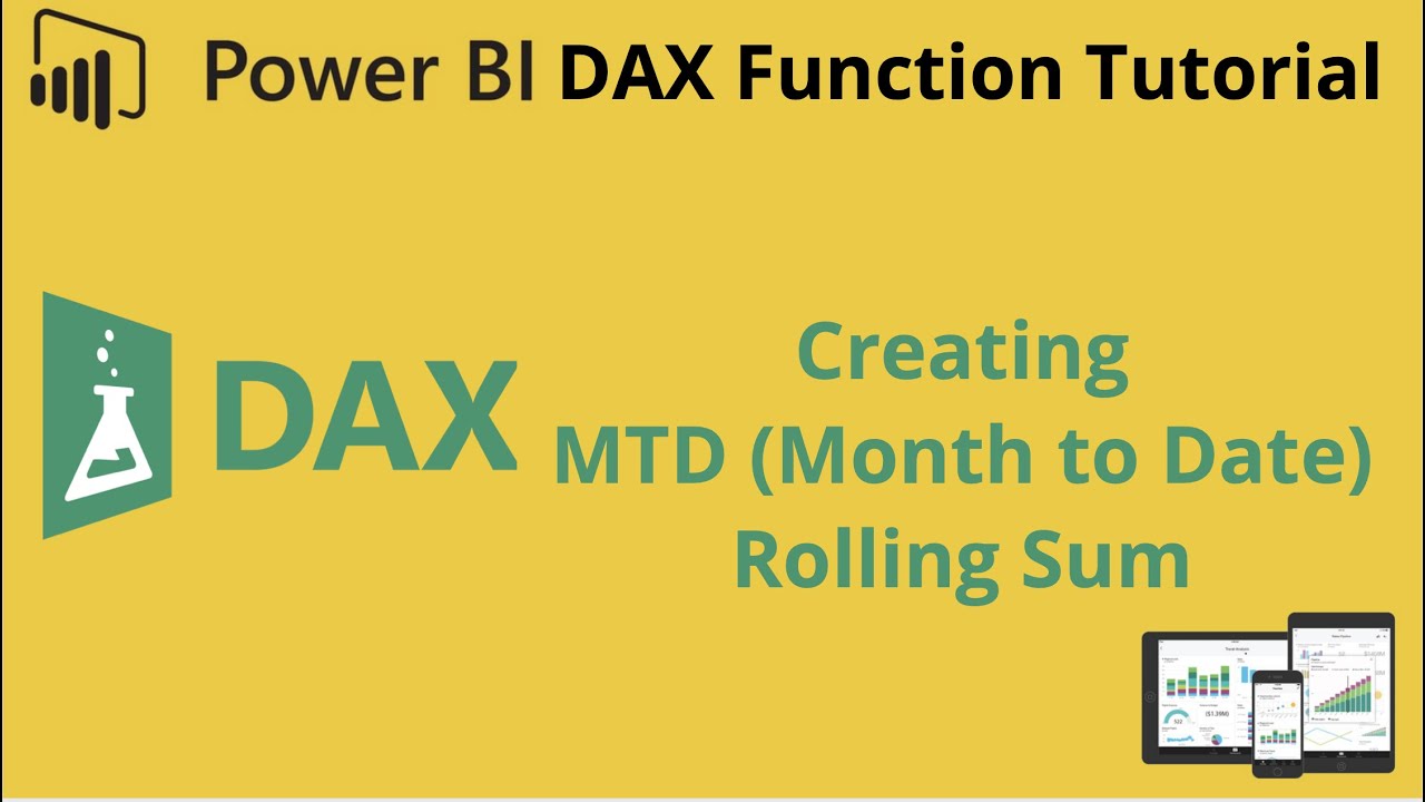Power BI -  How to Calculate MTD (Month to Date) Rolling Total Values