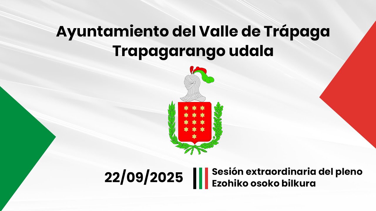22_09_2025 Pleno Extraordinario Trápaga / Ezohiko Osoko Bilkura