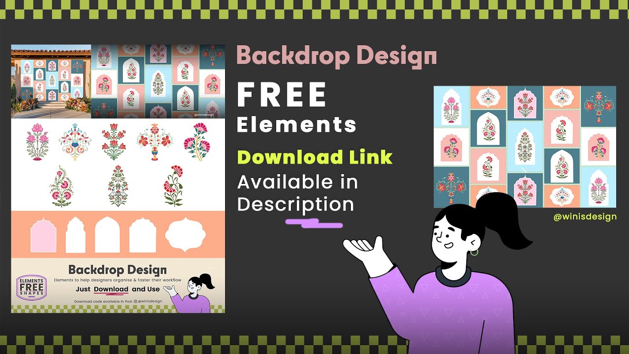 Design Wedding Backdrop with me! | & Download FREE Elements ( Link in Description )