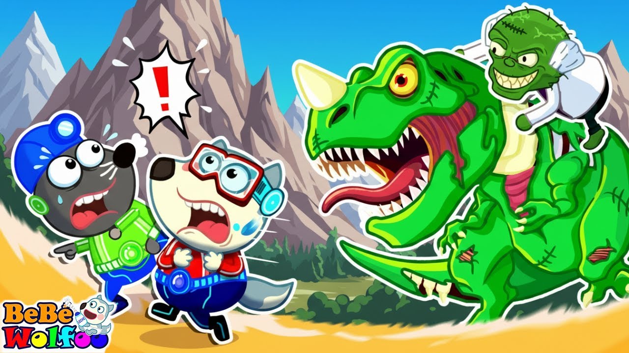 Dibujos animados 📍 ¡Corre! ¡Ahí viene el Dinosaurio Zombie! | Animación | Historias sobre familia