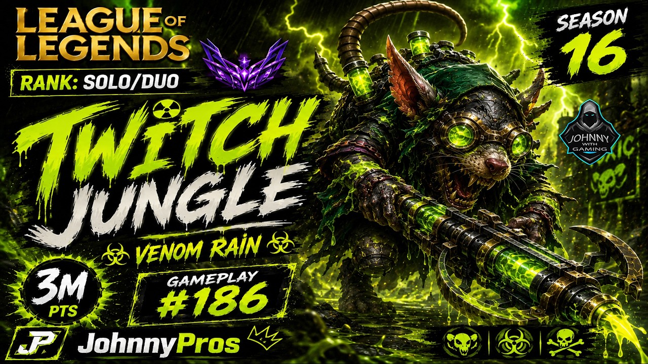 LOL The Plague Rat Twitch Jungle AD 3 Million Mastery Points | Season 16 | Gameplay 186 (2026)