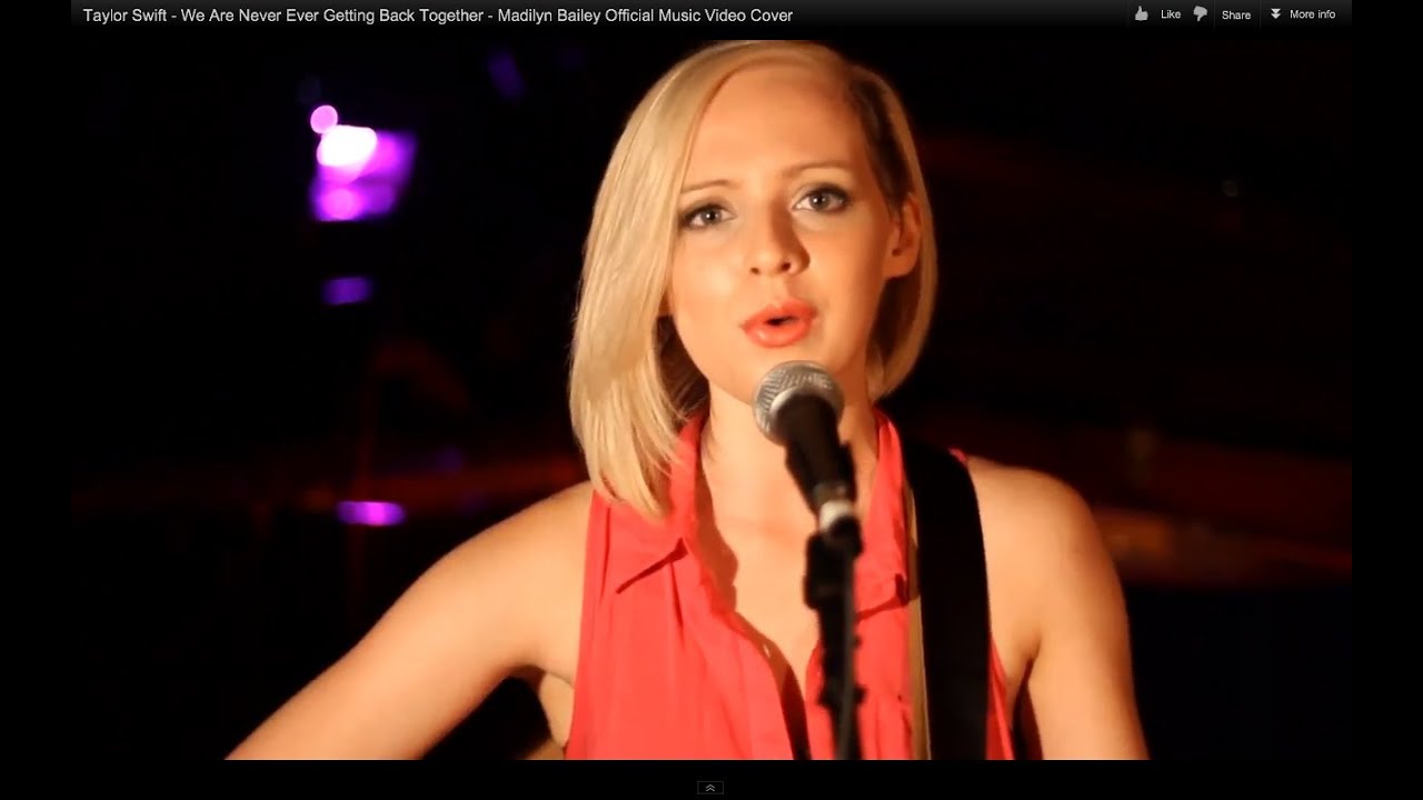 Taylor Swift - We Are Never Ever Getting Back Together - Madilyn Bailey Official Music Video Cover
