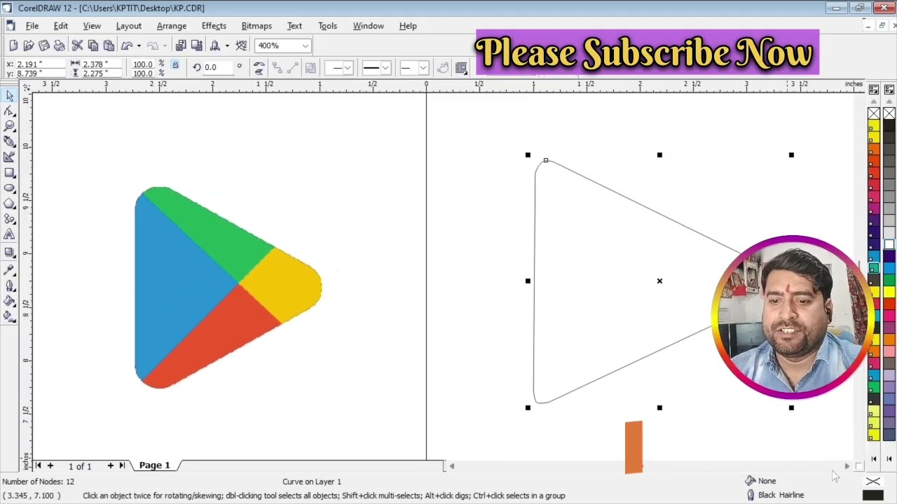 CorelDRAW 12 me google Play Store kaise banaye !  Google Play Store kaise banaye