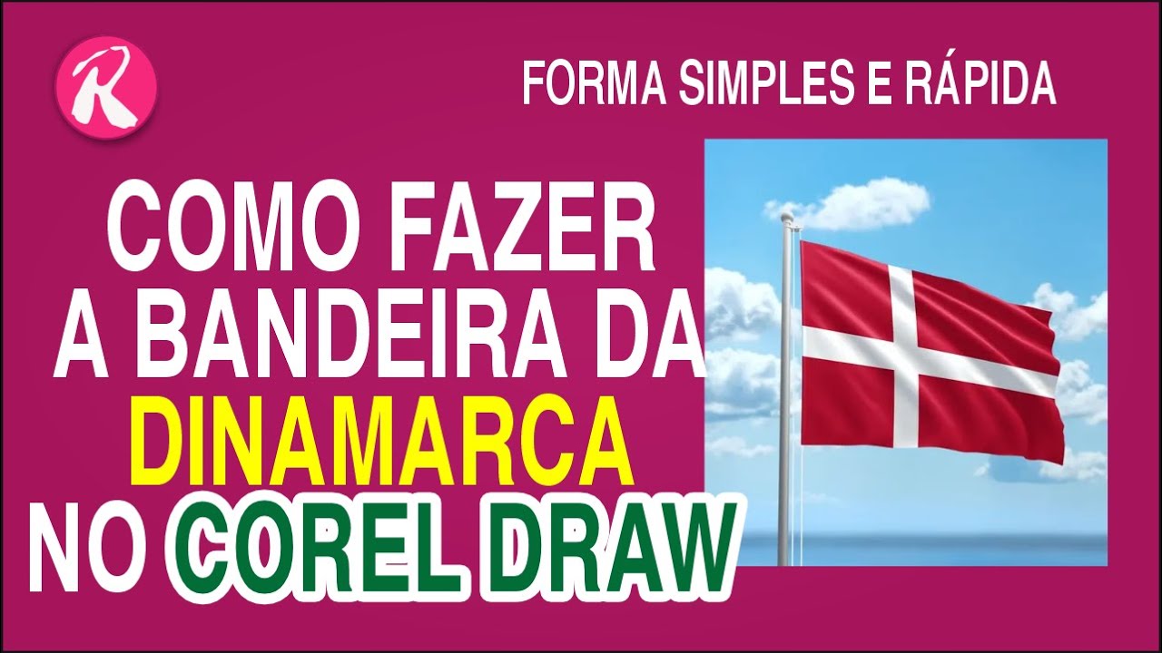 Como Fazer a Bandeira da Dinamarca no Corel DRAW (SIMPLES E RÁPIDO)