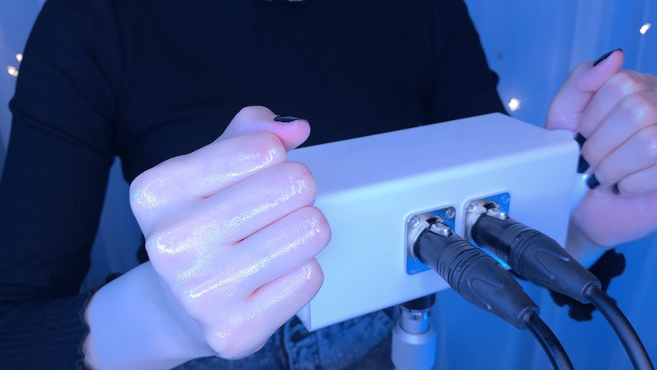 ACMP Brain Melting Oil Ear Massage for Deep Sleep 😴 (Whispering) rubber gloves / 耳マッサージ