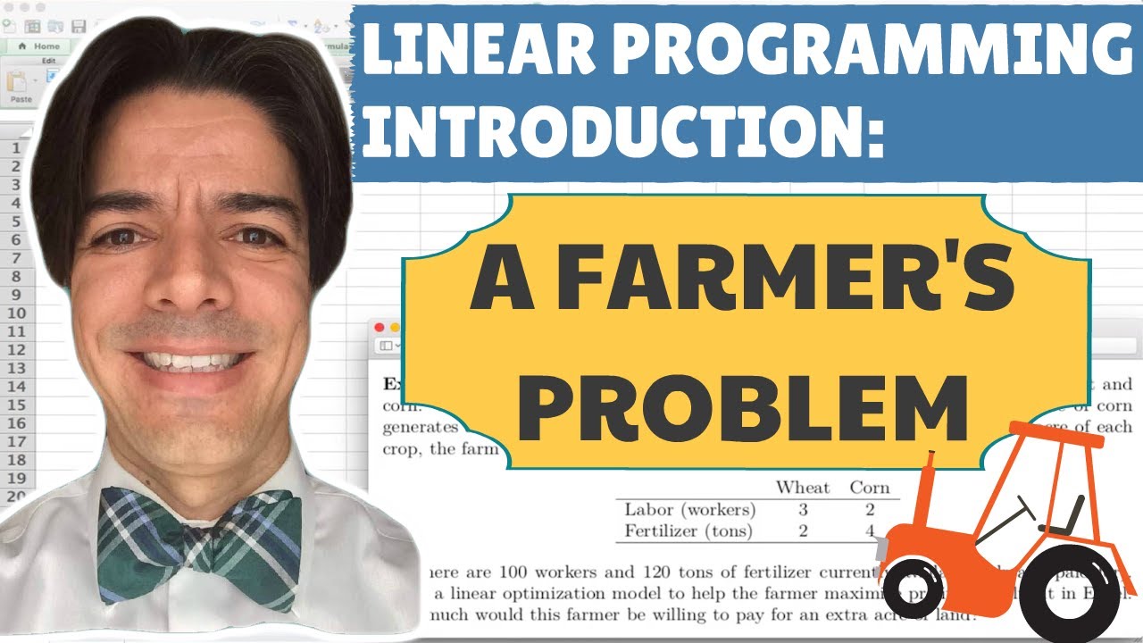 A First Linear Programming Example: The Farmer Problem with Excel Solver (REVISITED)