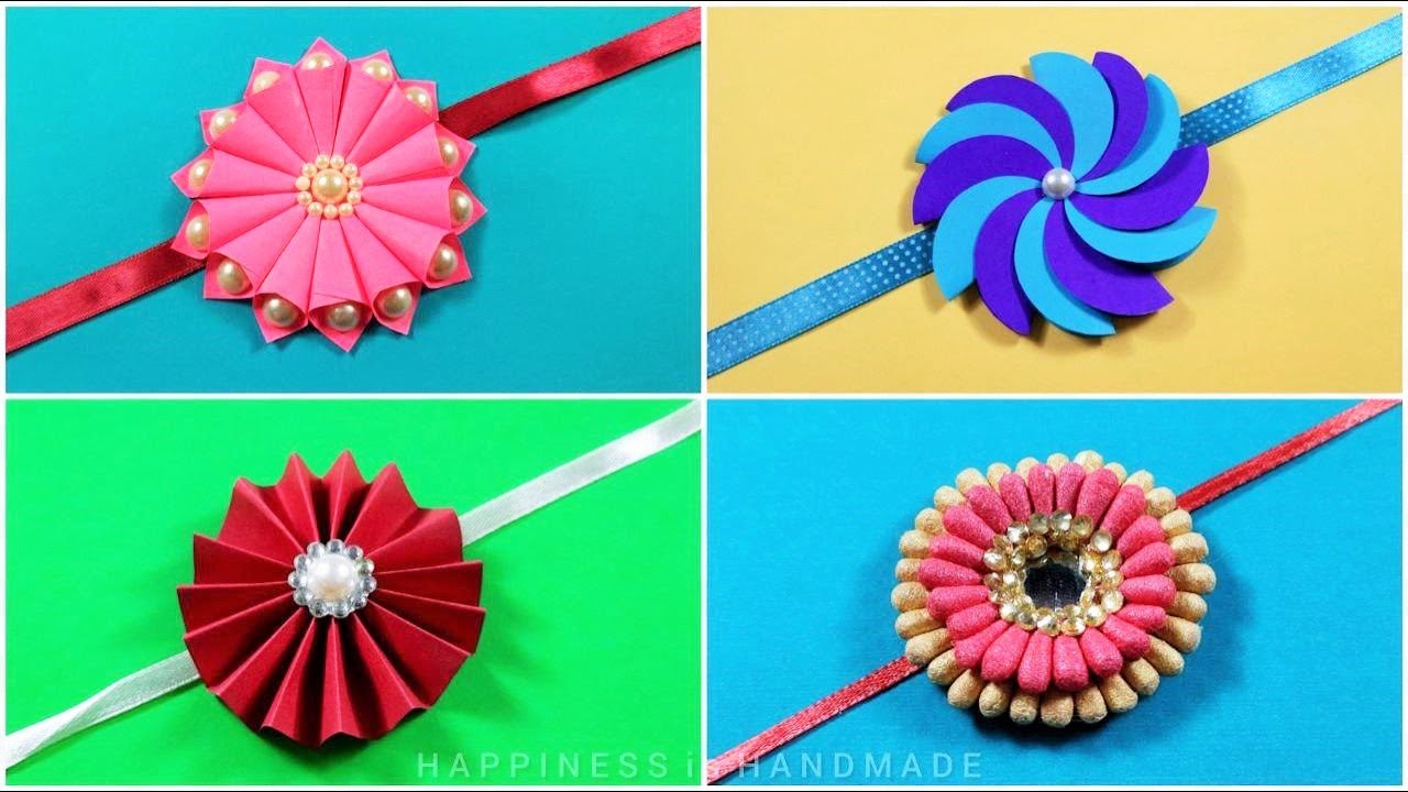 4 Easy Paper Rakhi Ideas | Rakhi Making Ideas at Home | How to Make Rakhi with Paper