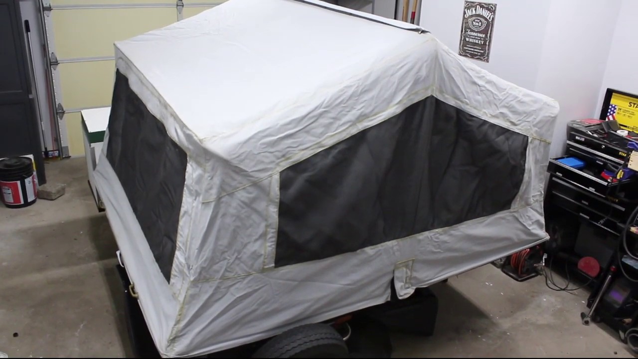 1985 Bunkhouse Motorcycle Popup Camper Tour (Micro Camper)