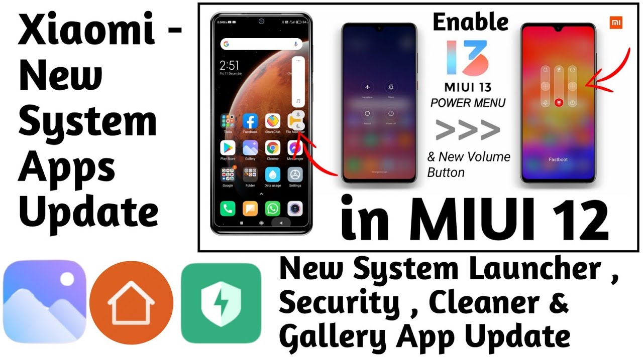 Enable MIUI 13 New Power menu & New Volume UI | Xiaomi New System Apps Update 😍 👍 #miui13