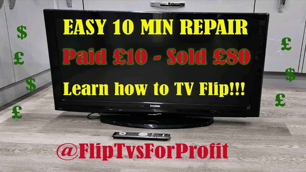 Sanyo TV no power or  stuck on standby easy fix make money tutorial - PSU REPAIR - FLIP TVS
