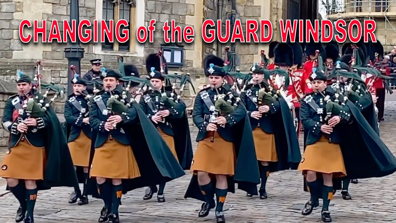 WINDSOR CASTLE GUARD Number 12 Company Irish Guards with Irish Guards Pipes & Drums | 1st Apr 2023
