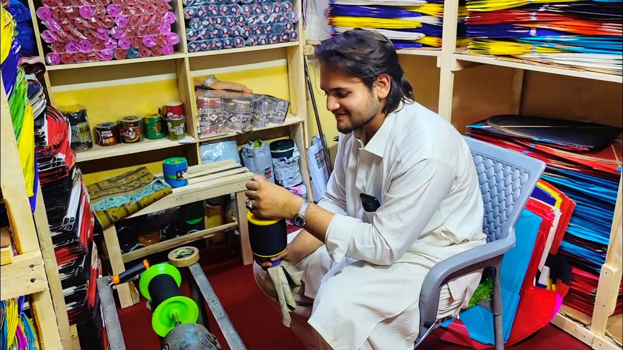 How to rolling Pakistani chemical panda 5 on charkhi and new stock entry #kitevlog