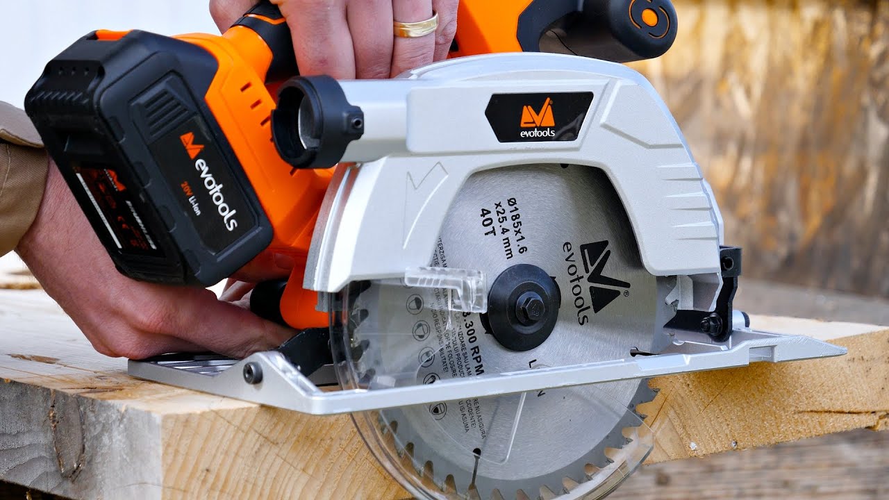 Ferastrau circular cu acumulator 20V, 180mm, 5200rpm, Evotools Brushless | HGT681178