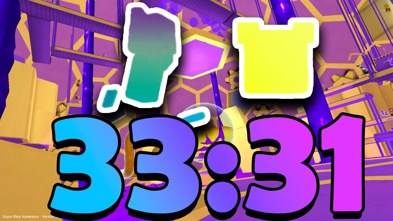 (World Record) Super Bear Adventure - All Gold Times 33:31