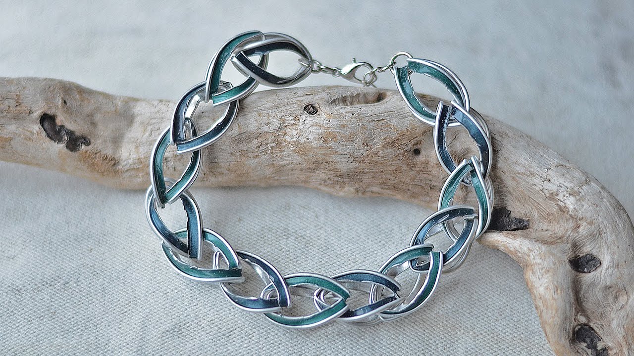 DIY - Armband/Halskette mit Flechttechnik aus Nespressokapseln #2 /Upcycling/Schmuck selbermachen