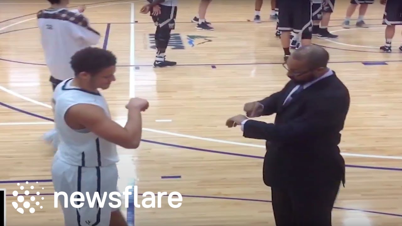 This basketball team have the most epic handshake ritual