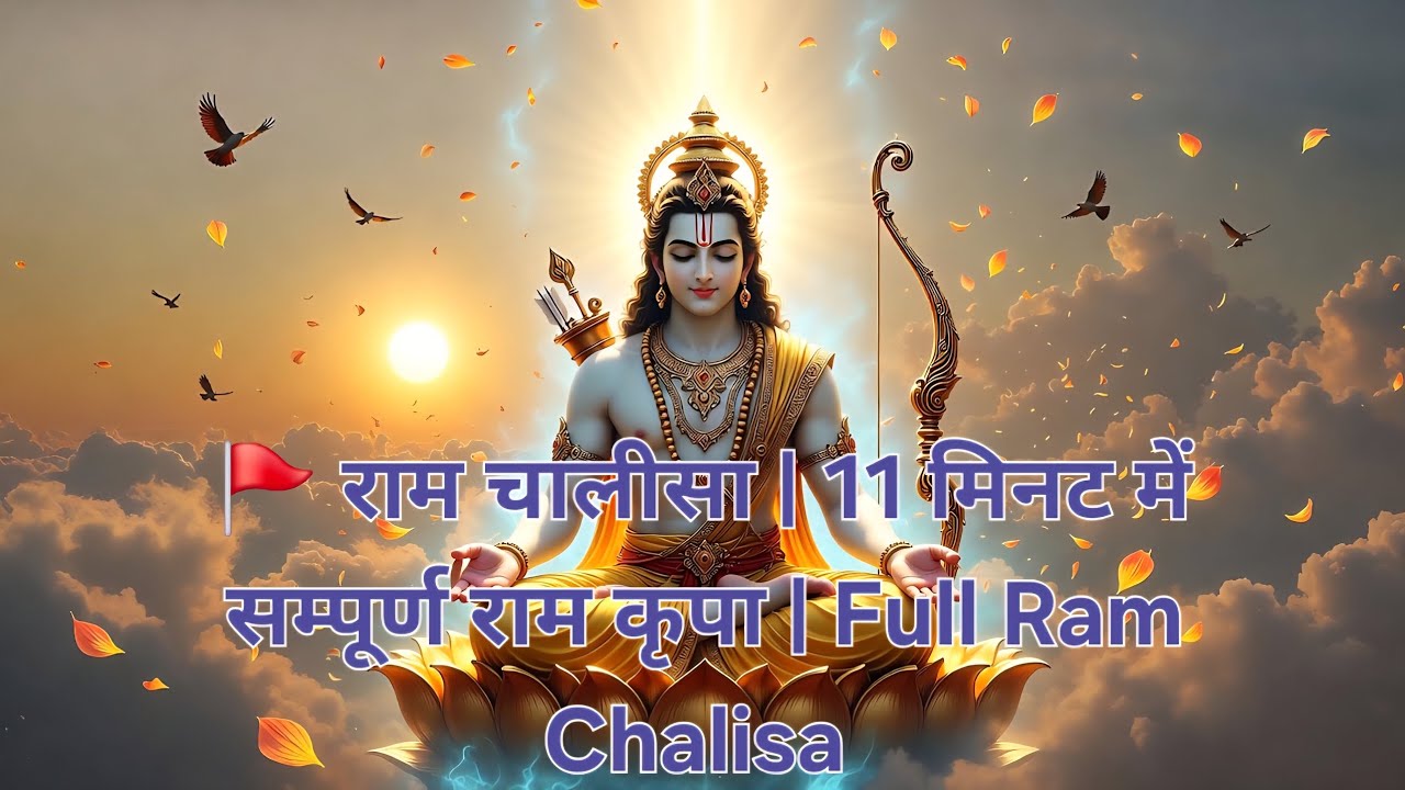 🚩 राम चालीसा | 11 मिनट में सम्पूर्ण राम कृपा | Full Ram Chalisa with Lyrics ##jaishreeram 🙏🙏