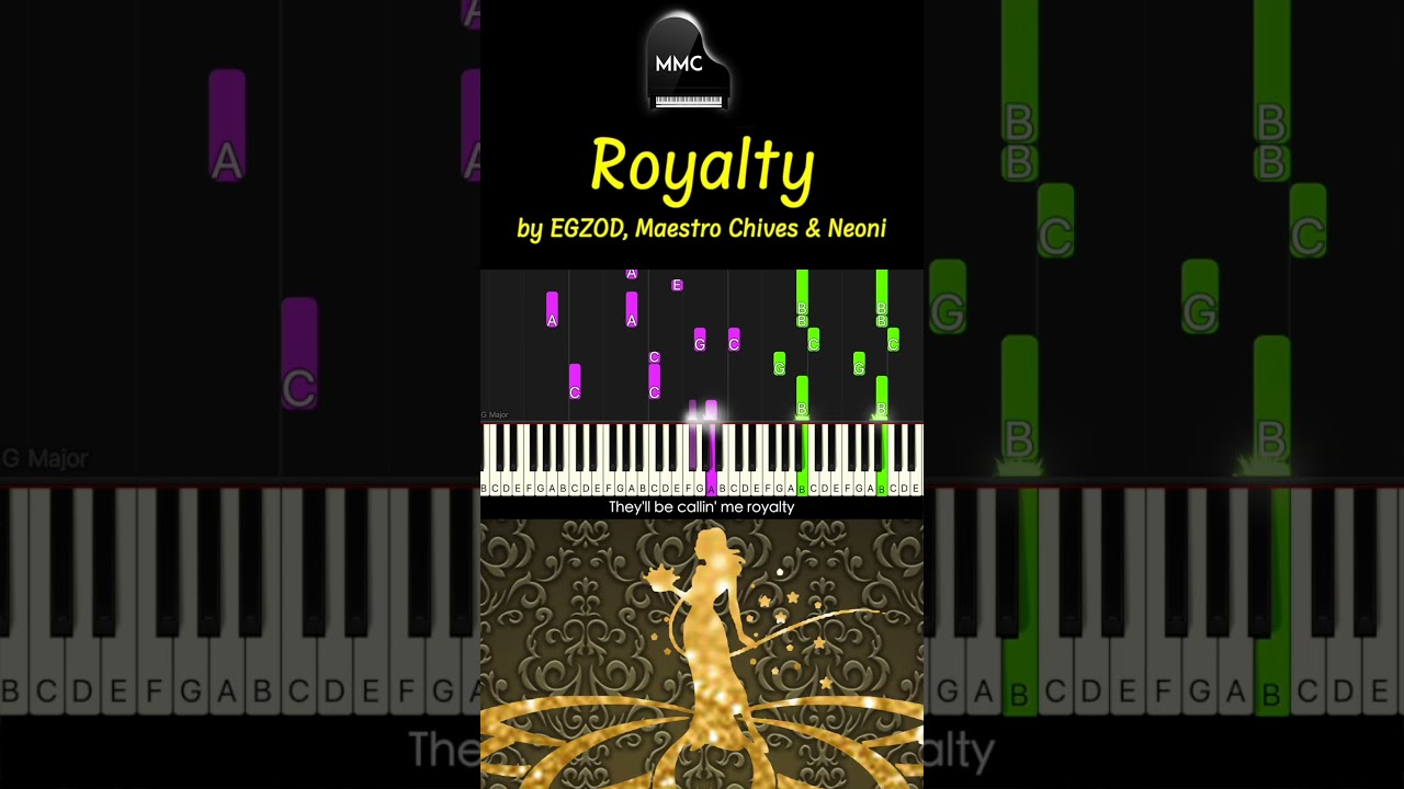 Royalty by Egzod, Maestro Chives & Neoni piano cover / tutorial + sheet music + lyrics