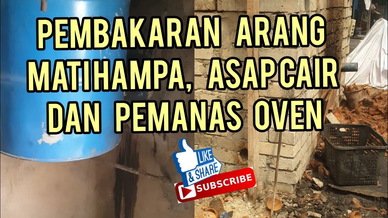 Pembakaran Arang mati Hampa, asap Cair dan pemanas Oven