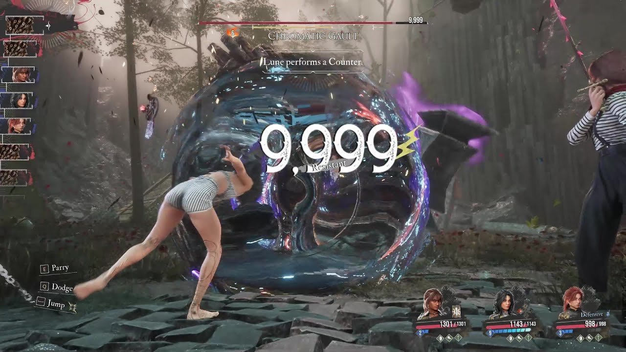 Expedition 33 Chromatic Gault Superboss No Damage at Low Level 93 Parries Insane Pictos Reward