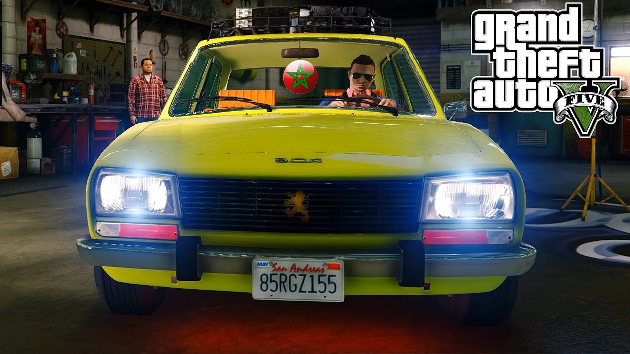 كولشي مبوق او سكران..  بسيارات مغربية 100% في لعبة حرامى السيارات 5 | Grand Theft Auto V PC