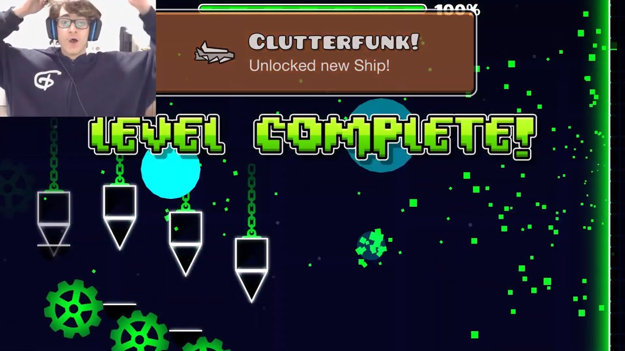 I BEAT CLUTTERFUNK!!!!! Geometry dash Ep. 5