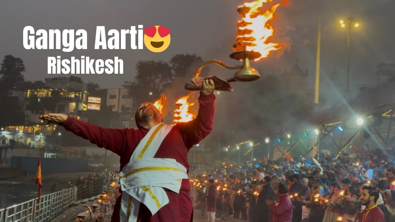 Triveni Ghat Ganga Aarti Rishikesh❤️🕉️🙏🏼