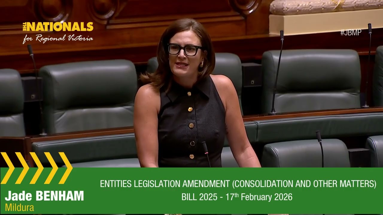 Entities Legislation Amendment (Consolidation and Other Matters) Bill 2025 - 17th February 2026