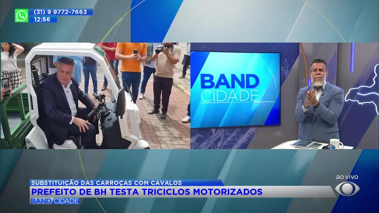 Prefeito de BH testa triciclos motorizados