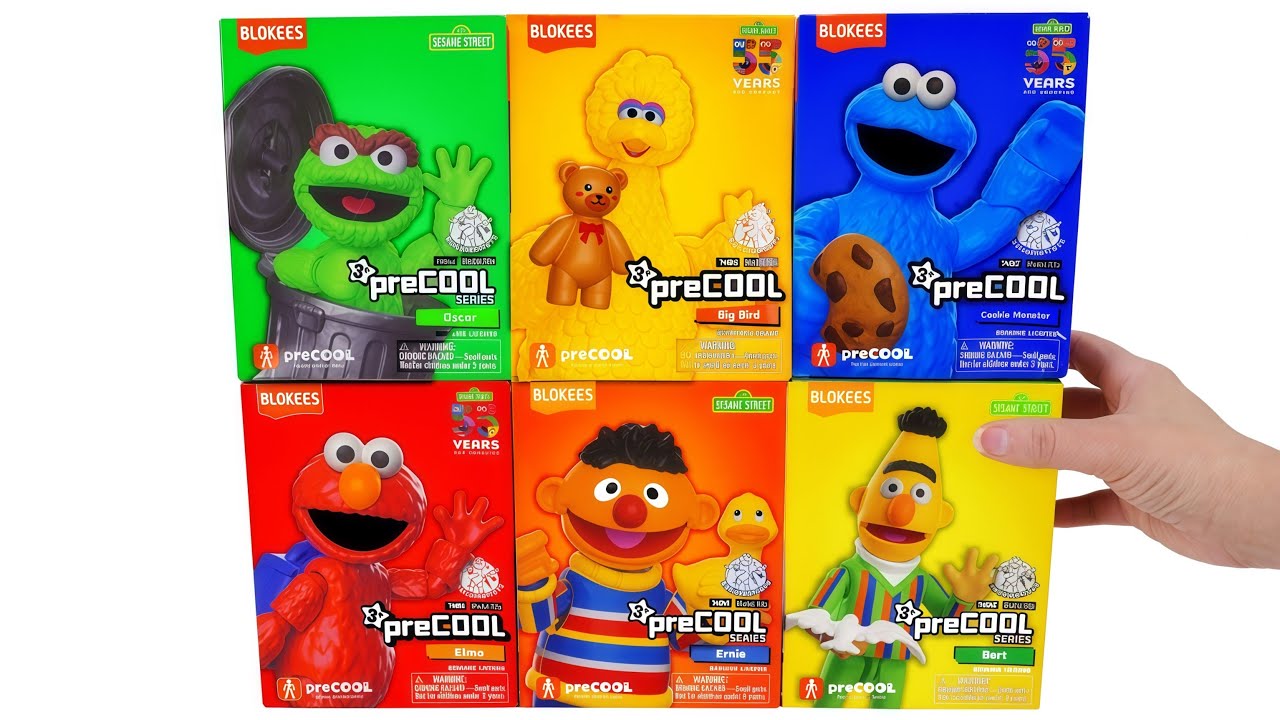 5 Minutes Unboxing Satisfying Sesame Street | BLOKEES &ndash; preCOOL Series Sesame Street Collection ASMR
