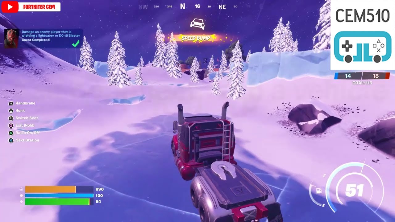 Damage an enemy player tha is wielding a lightsaber or DC-15 Blaster Fortnite Find The Force Quests