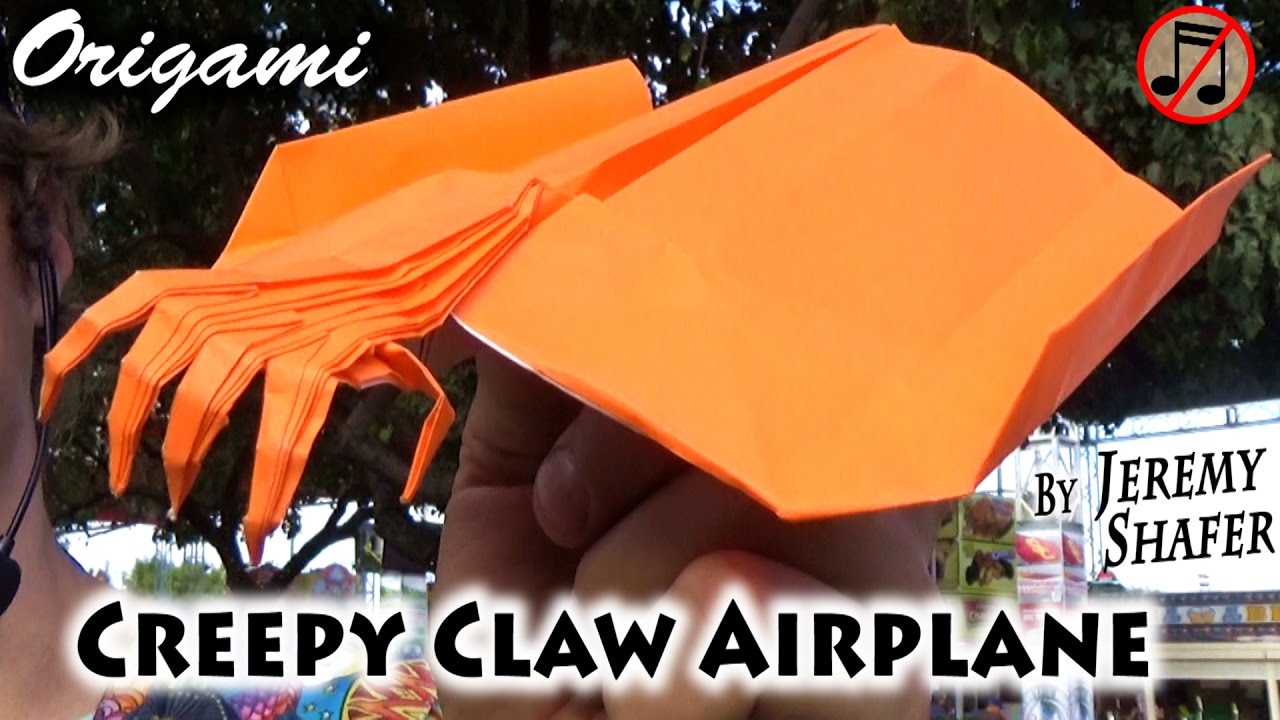 Creepy Claw Paper Airplane