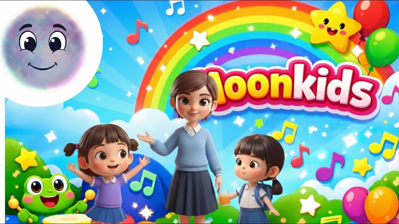  FUN AND LEARN 5 in1  | Fun | MoonKidsz | Kids Songs |poem| Rhymes| Baby| school |cartoon| balbharti