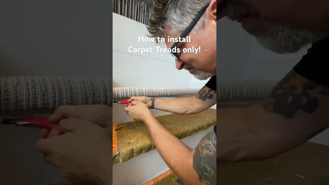 How to install carpet treads only #diy #diycarpetinstallation