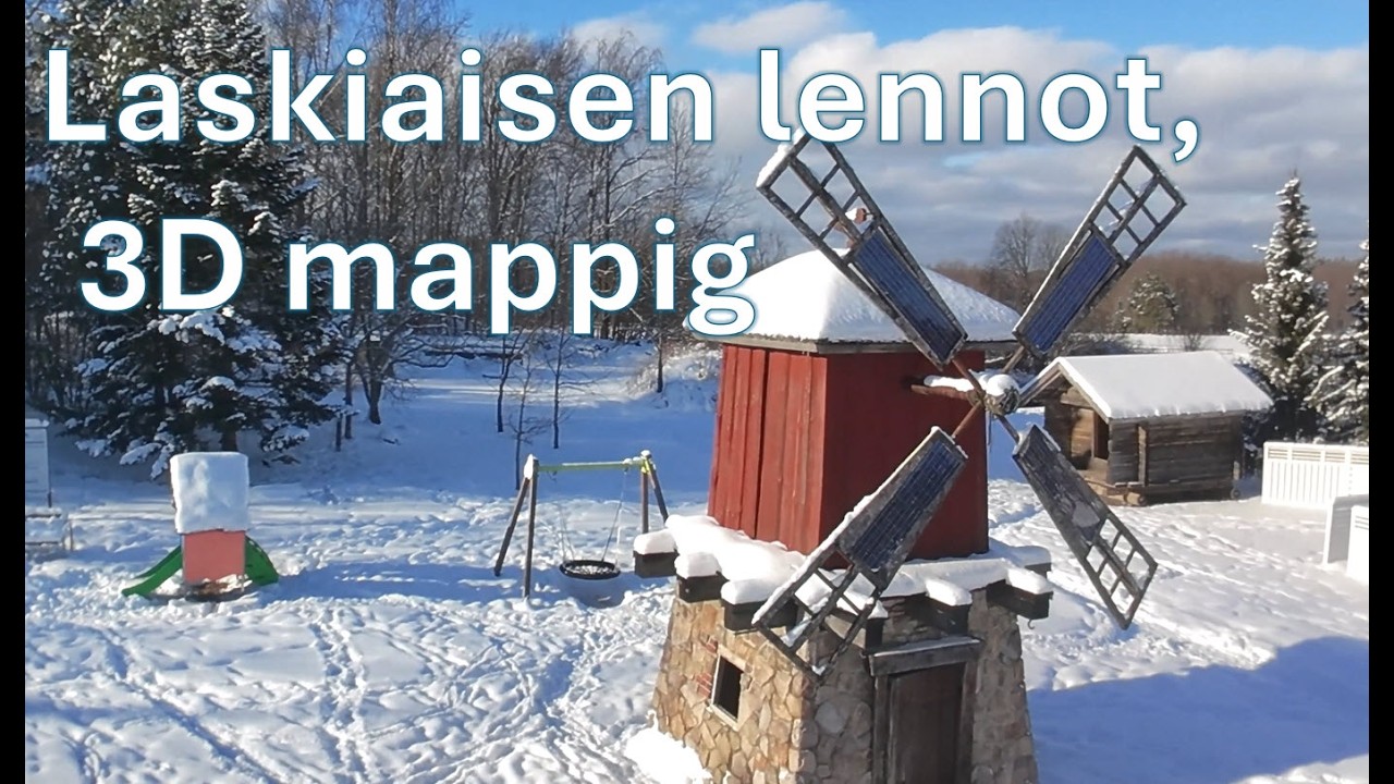 Droonilentämistä ja 3D drone mappingiä laskiaisena