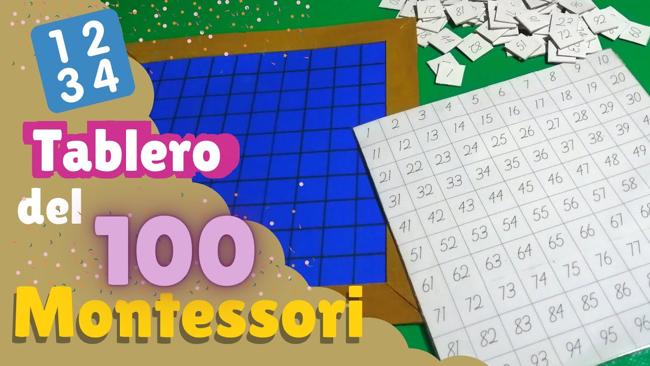 Tablero del 100 Montessori DIY - Plantilla Gratis