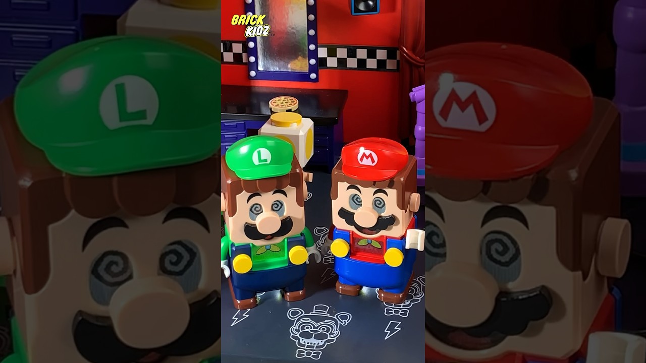 Lego Mario and Lego Luigi Eat a Pizza. #lego #legoluigi #legomario #legohumor