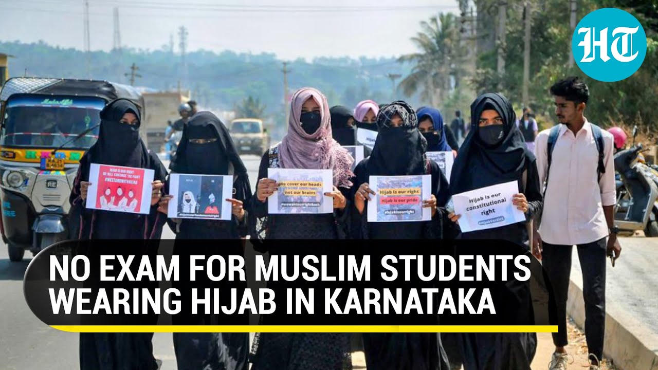 Girls wearing Hijab barred from exam halls I Karnataka Hijab Crackdown