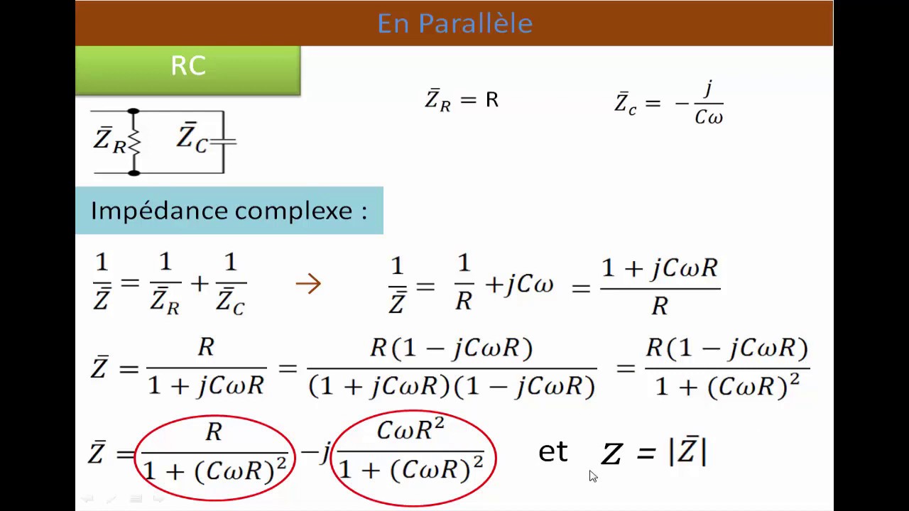 Courant Alternatif : Calcule de L'admittance et L' impédance et Le déphasage en parallèle